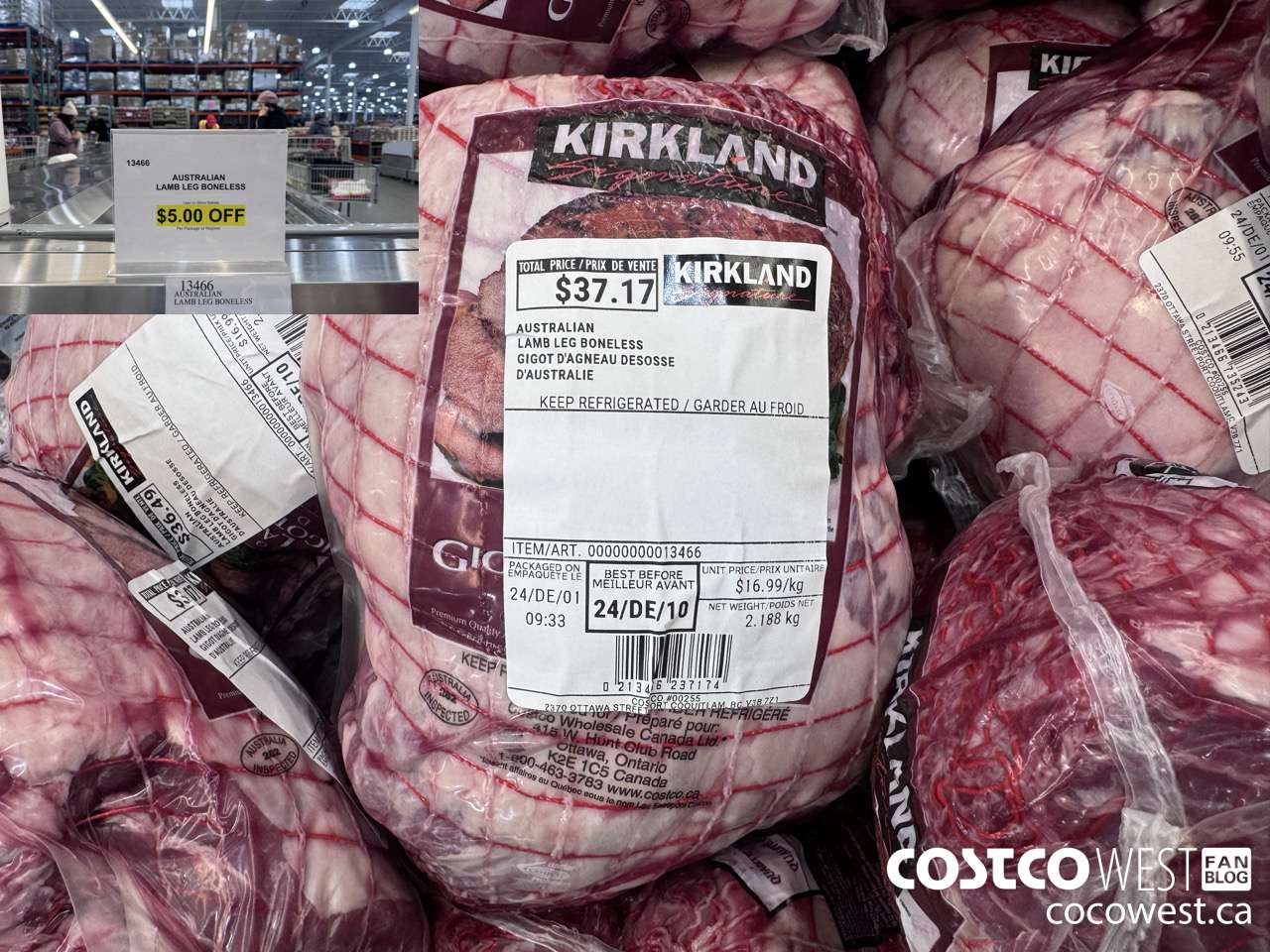 13466 AUSTRALIAN LAMB LEG BONELESS ($5.00 INSTANT SAVINGS)