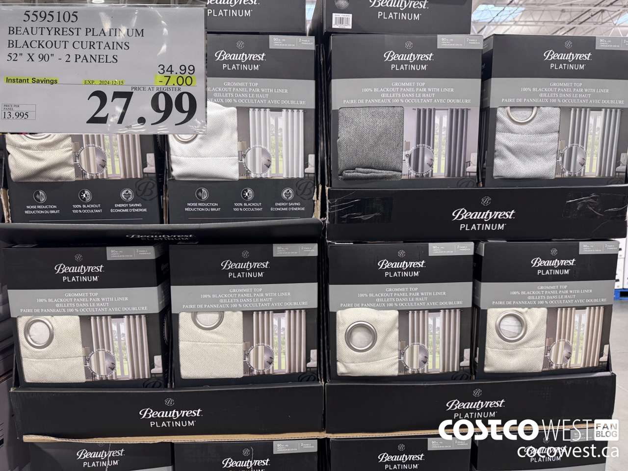 5595105 BEAUTYREST PLATINUM BLACKOUT CURTAINS 52