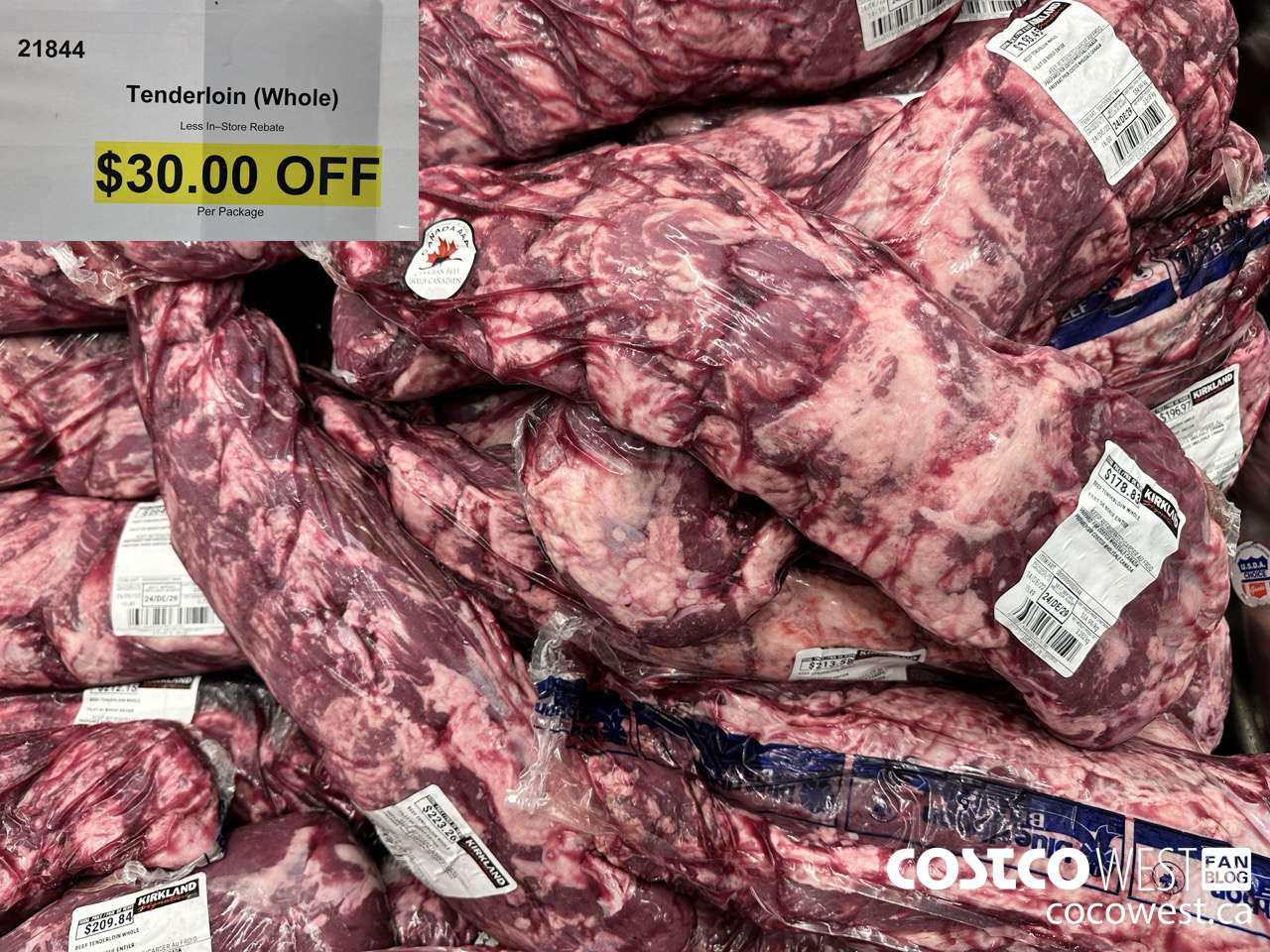 21844 BEEF TENDERLOIN WHOLE ($30.00 INSTANT SAVINGS)