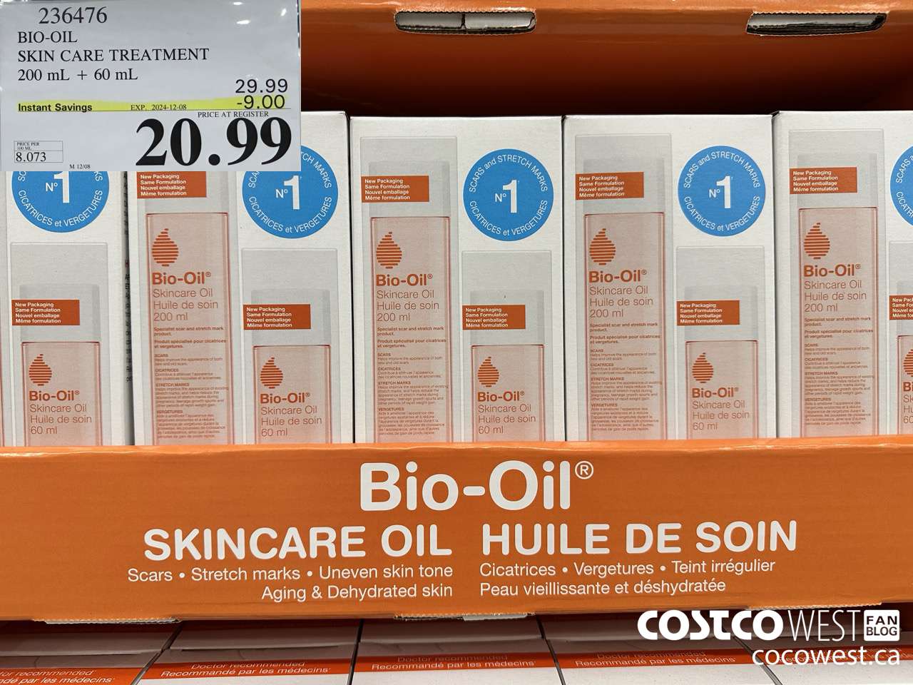 236476 BIO-OIL SKIN CARE TREATMENT 200 mL + 60 mL ($9.00 INSTANT SAVINGS EXPIRES ON 2024-12-08) $20.99