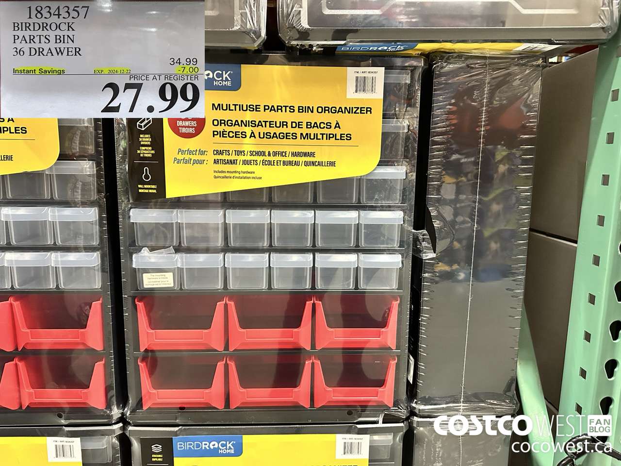 1834357 BIRDROCK PARTS BIN 36 DRAWER ($7.00 INSTANT SAVINGS EXPIRES ON 2024-12-22) $27.99