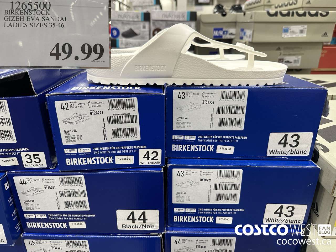 1265500 BIRKENSTOCK GIZEH EVA SANDAL LADIES SIZES 35-46 $49.99