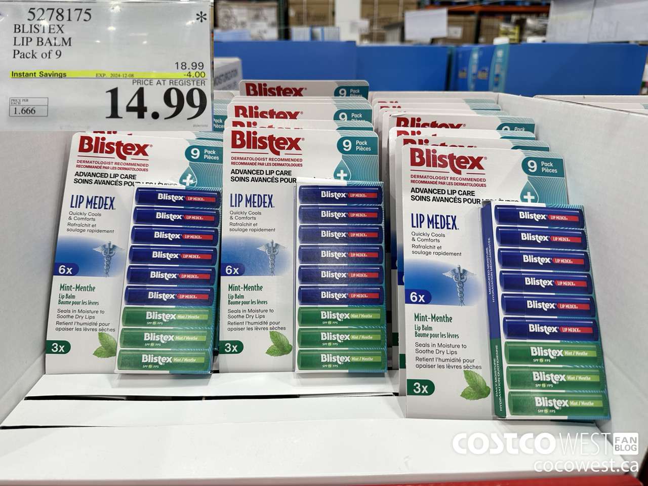 5278175 BLISTEX LIP BALM PACK OF 9 ($4.00 INSTANT SAVINGS EXPIRES ON 2024-12-08) $14.99