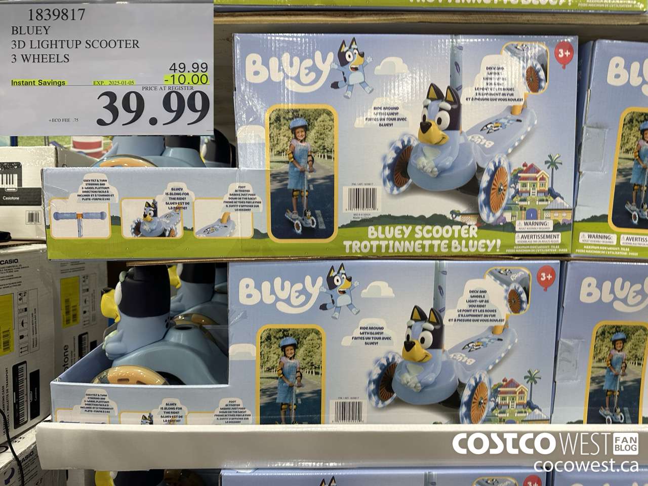 1839817 BLUEY 3D LIGHTUP SCOOTER 3 WHEELS ($10.00 INSTANT SAVINGS EXPIRES ON 2025-01-05) $39.99