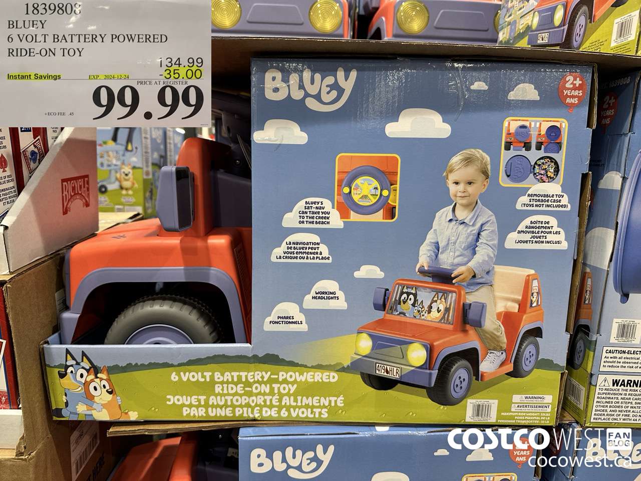 1839808 BLUEY 6 VOLT BATTERY POWERED RIDE-ON TOY ($35.00 INSTANT SAVINGS EXPIRES ON 2024-12-24) $99.99
