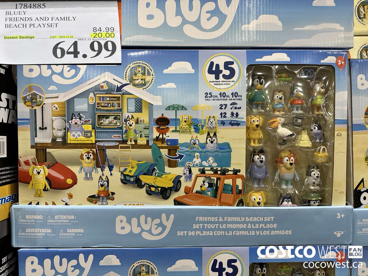 1784885 BLUEY FRIENDS AND FAMILY BEACH PLAYSET ($20.00 INSTANT SAVINGS EXPIRES ON 2024-12-24) $64.99