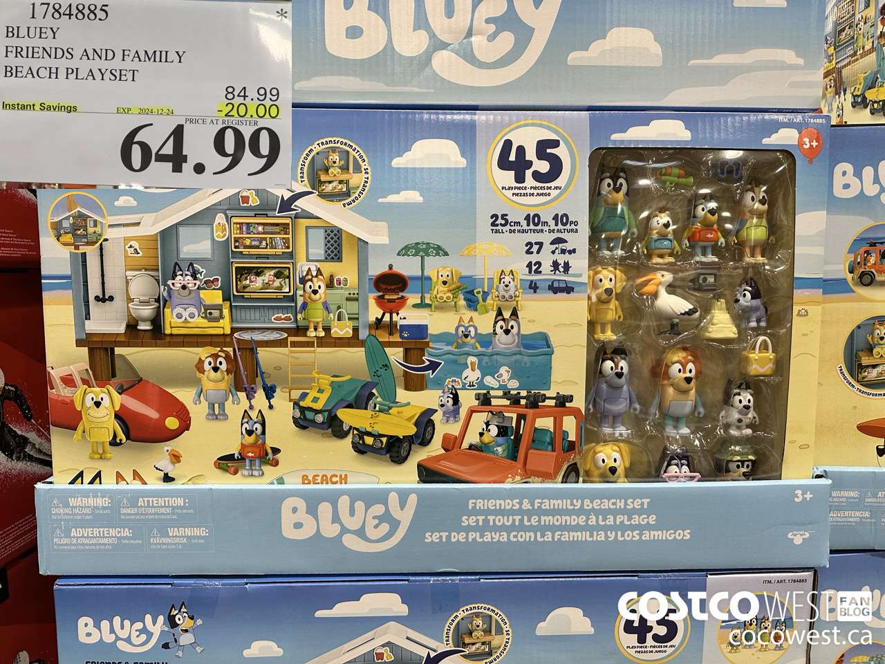 1784885 BLUEY FRIENDS AND FAMILY BEACH PLAYSET ($20.00 INSTANT SAVINGS EXPIRES ON 2024-12-24) $64.99