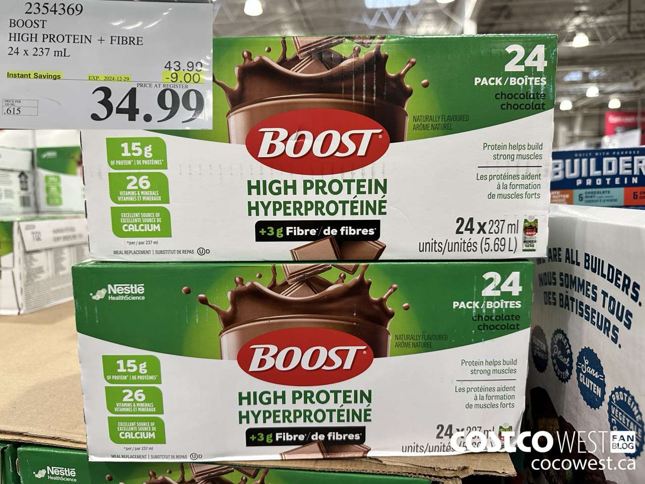 2354369 BOOST HIGH PROTEIN + FIBRE 24 X 237 ML ($9.00 INSTANT SAVINGS EXPIRES ON 2024-12-29) $34.99