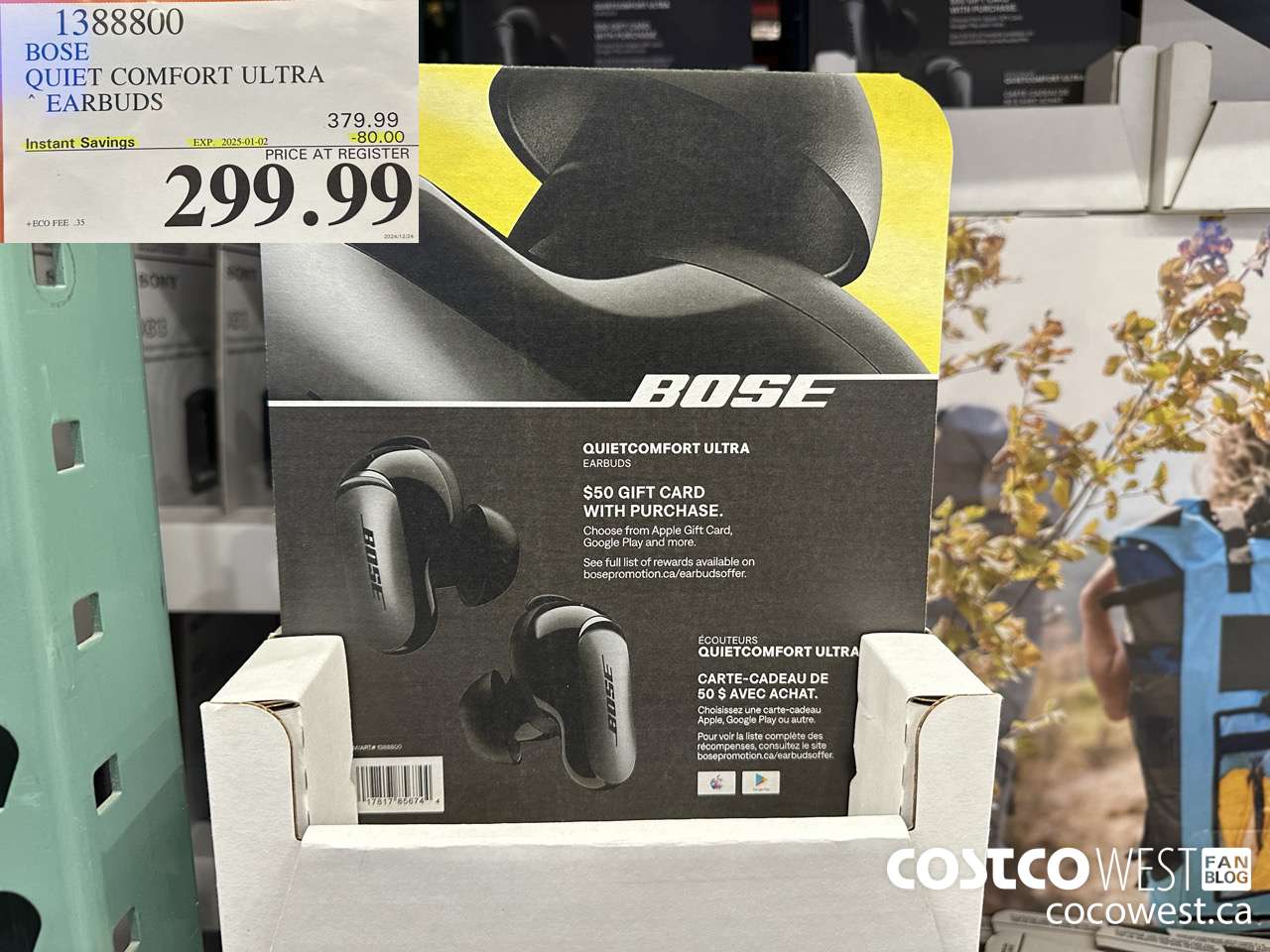 1388800 BOSE QC ULTRA EARBUDS ($80.00 INSTANT SAVINGS EXPIRES ON 2025-01-02) $299.99