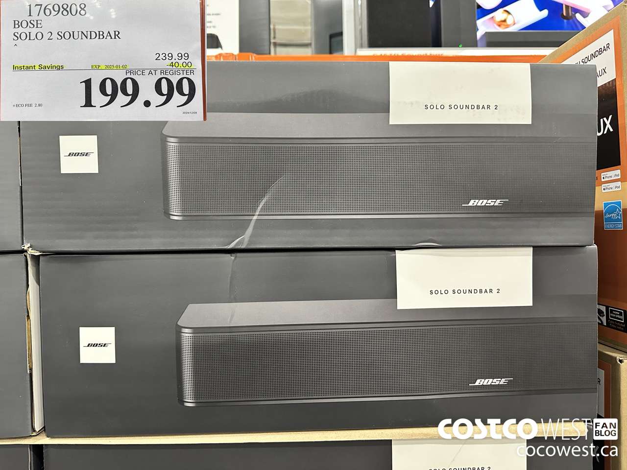 1769808 BOSE SOLO 2 SOUNDBAR ($40.00 INSTANT SAVINGS EXPIRES ON 2025-01-02) $199.99