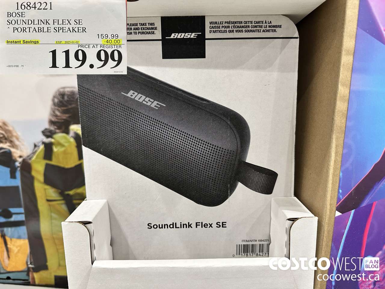 1684221 BOSE SOUNDLINK FLEX SPEAKER ($40.00 INSTANT SAVINGS EXPIRES ON 2025-01-02) $119.99