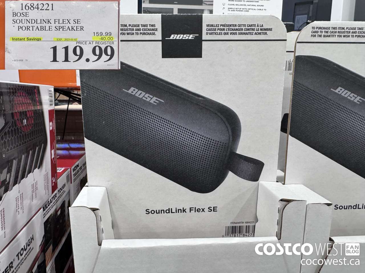 1684221 BOSE SOUNDLINK FLEX SPEAKER ($40.00 INSTANT SAVINGS EXPIRES ON 2025-01-02) $119.99