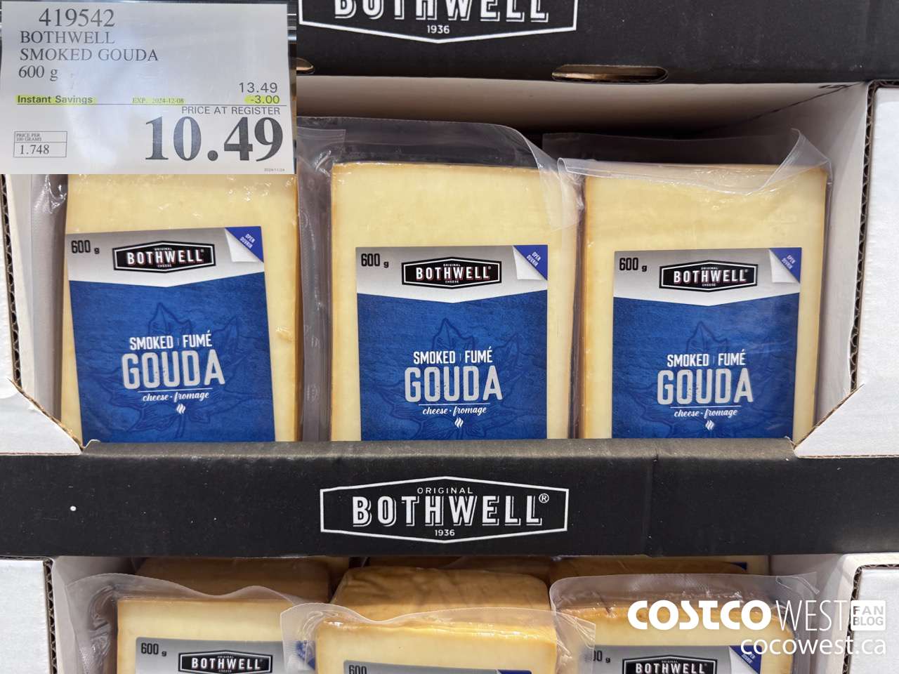 419542 BOTHWELL SMOKED GOUDA 600 g ($3.00 INSTANT SAVINGS EXPIRES ON 2024-12-08) $10.49