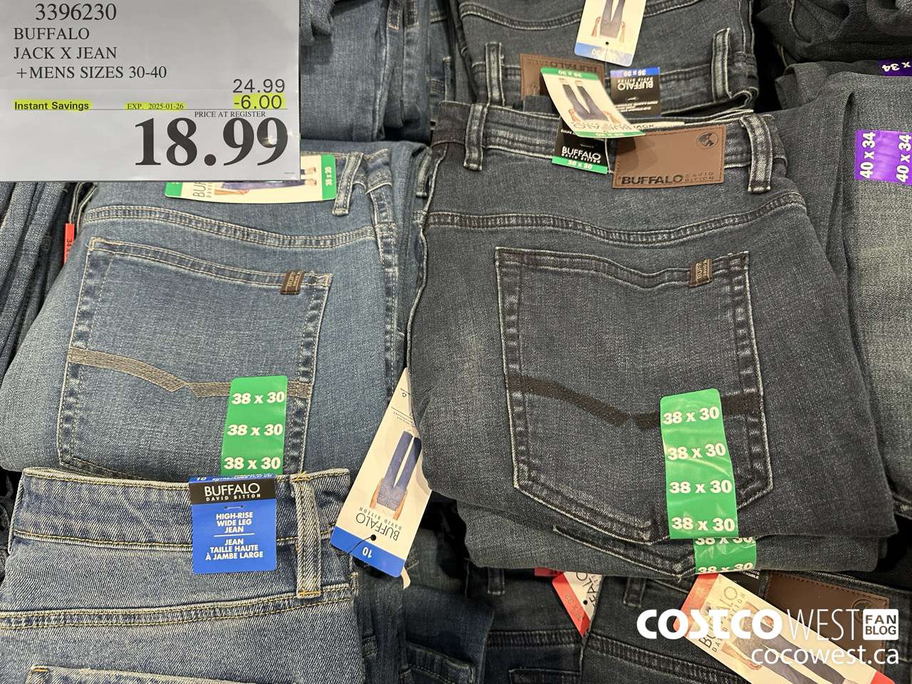 3396230 BUFFALO JACK X JEAN MENS SIZES 30-40 ($6.00 INSTANT SAVINGS EXPIRES ON 2025-01-26) $18.99