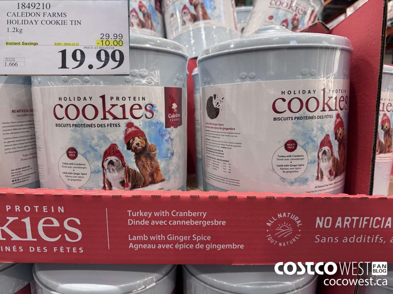 1849210 CALEDON FARMS HOLIDAY COOKIE TIN 1.2KG ($10.00 INSTANT SAVINGS EXPIRES ON 2024-12-15) $19.99