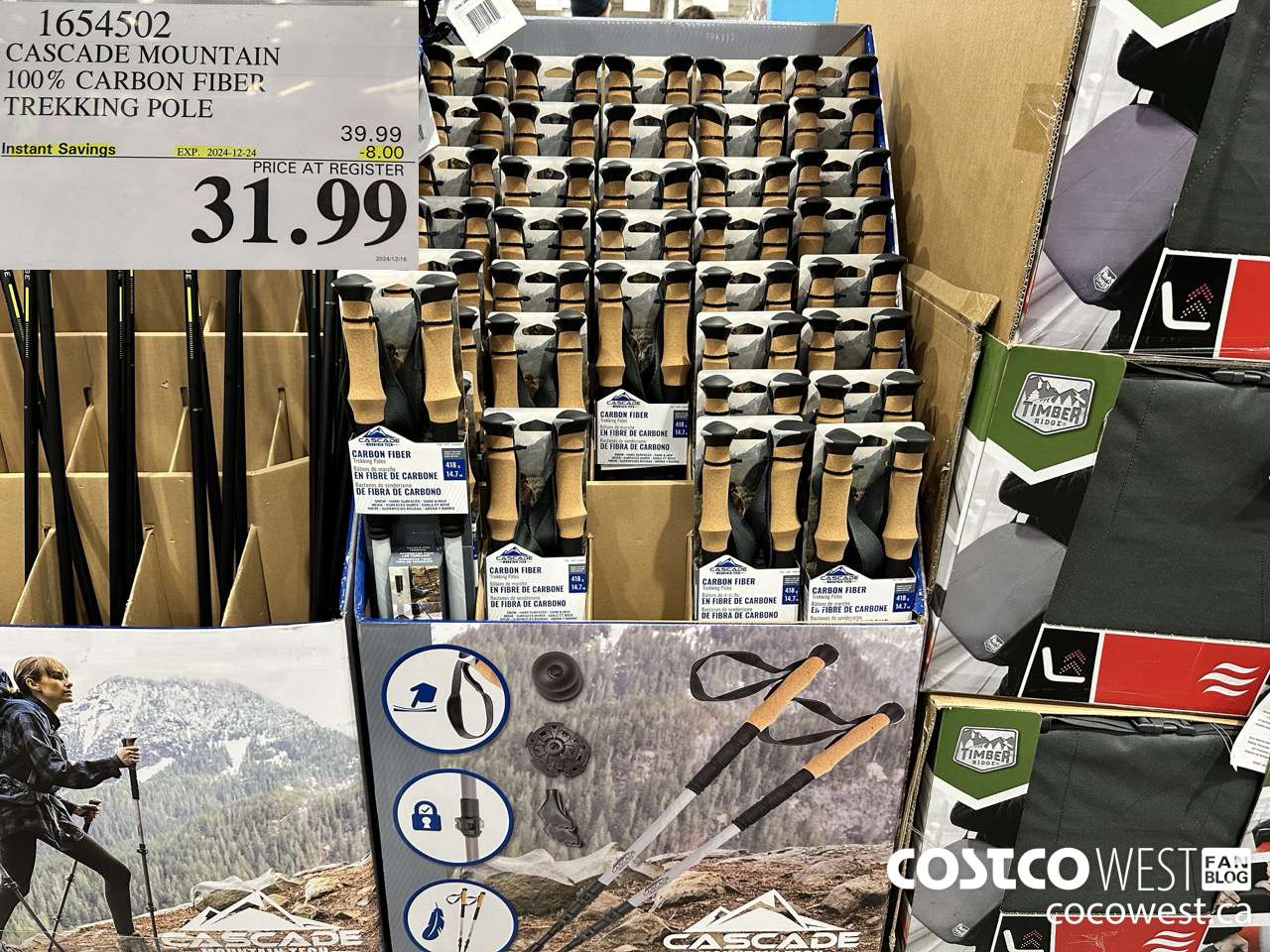 1654502 CASCADE MOUNTAIN 100% CARBON FIBRE TREKKING POLE ($8.00 INSTANT SAVINGS EXPIRES ON 2024-12-24) $31.99