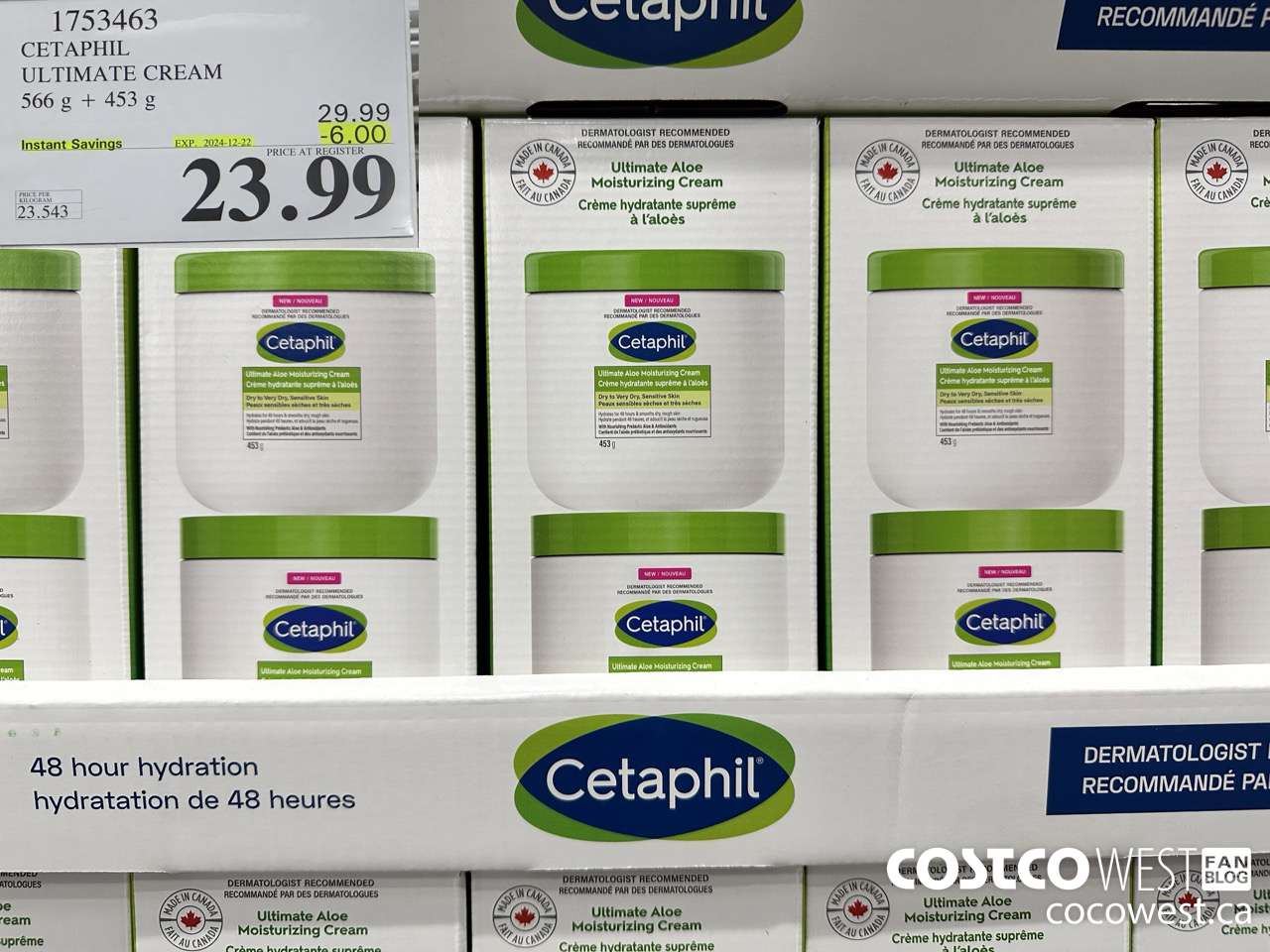 1753463 CETAPHIL ULTIMATE CREAM 566 G + 453 G ($6.00 INSTANT SAVINGS EXPIRES ON 2024-12-22) $23.99