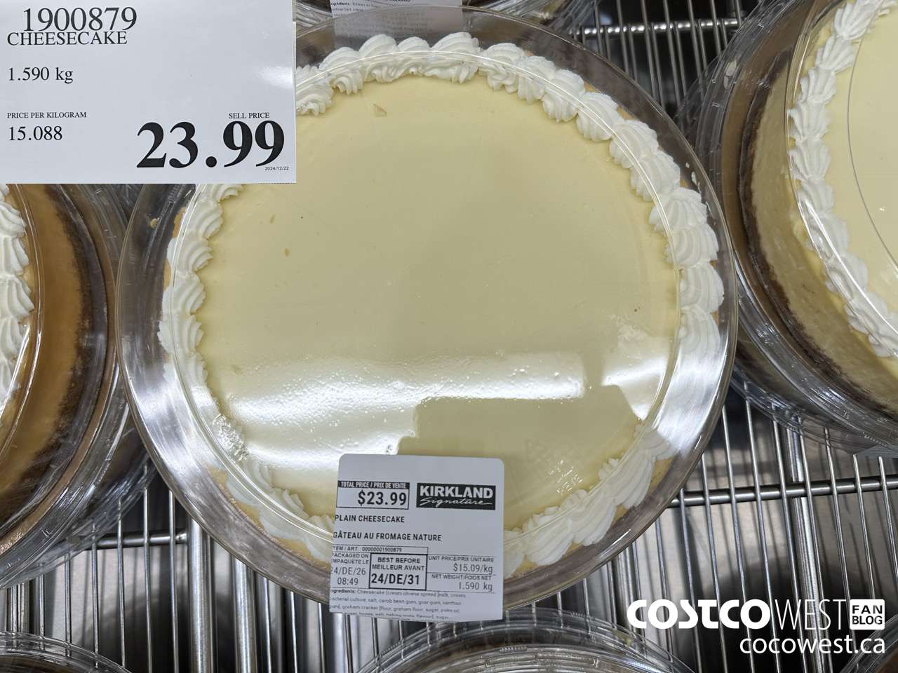1900879 CHEESECAKE 1.590 kg $23.99