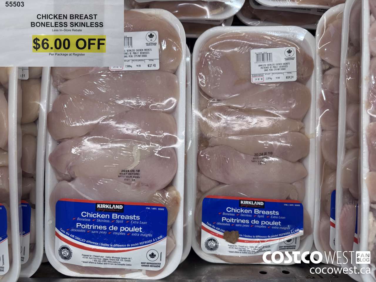 55503 CHICKEN BREASTS ($6.00 INSTANT SAVINGS)