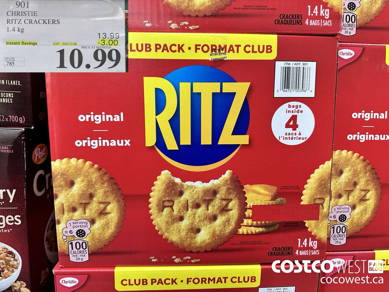 901 CHRISTIE RITZ CRACKERS 1.4 kg ($3.00 INSTANT SAVINGS EXPIRES ON 2024-12-08) $10.99