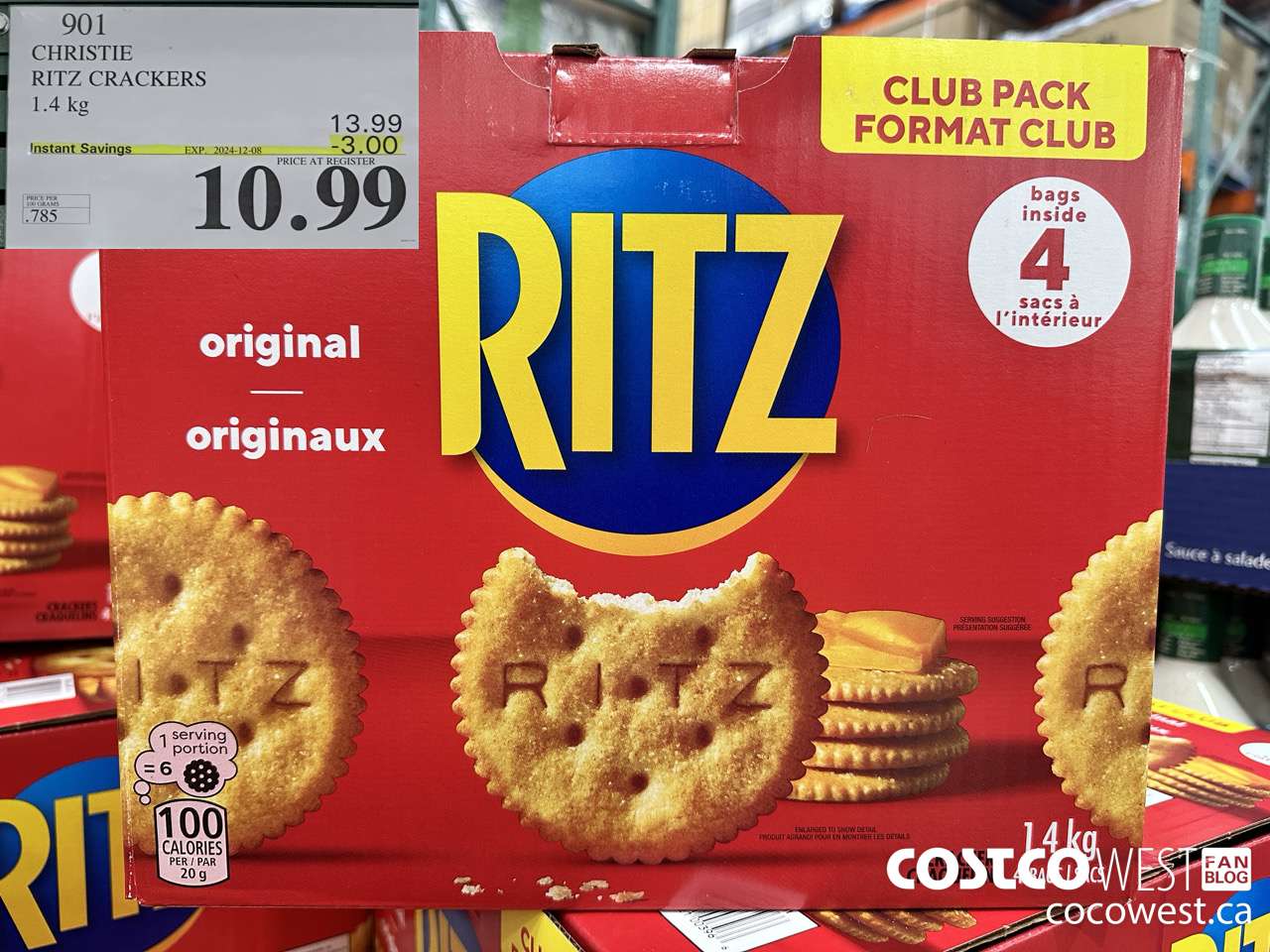 901 CHRISTIE RITZ CRACKERS 1.4 kg ($3.00 INSTANT SAVINGS EXPIRES ON 2024-12-08) $10.99