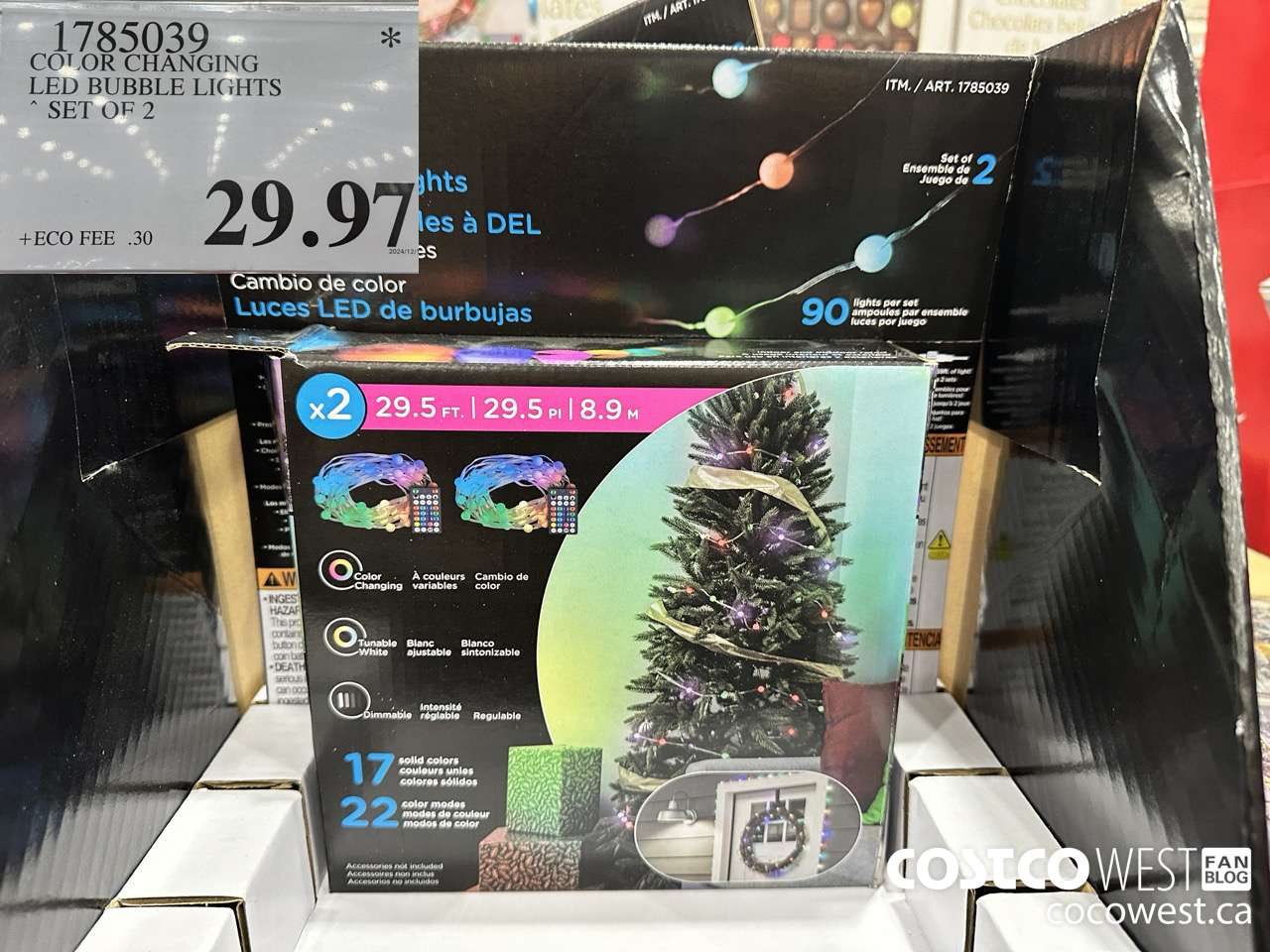 1785039 COLOR CHANGING LED BUBBLE LIGHTS SET OF 2 $29.97