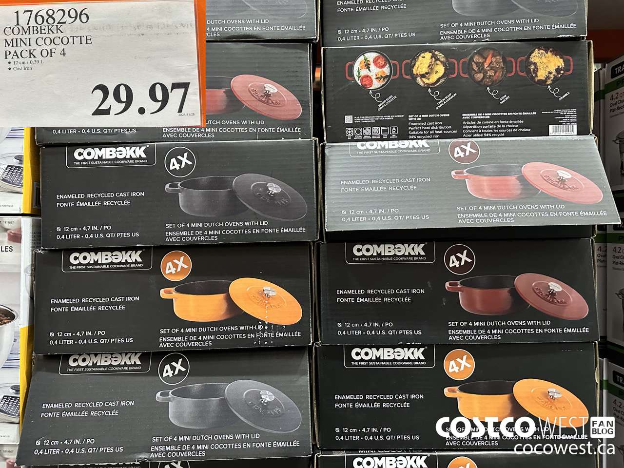 1768296 COMBEKK MINI COCOTTE PACK OF 4 $29.97