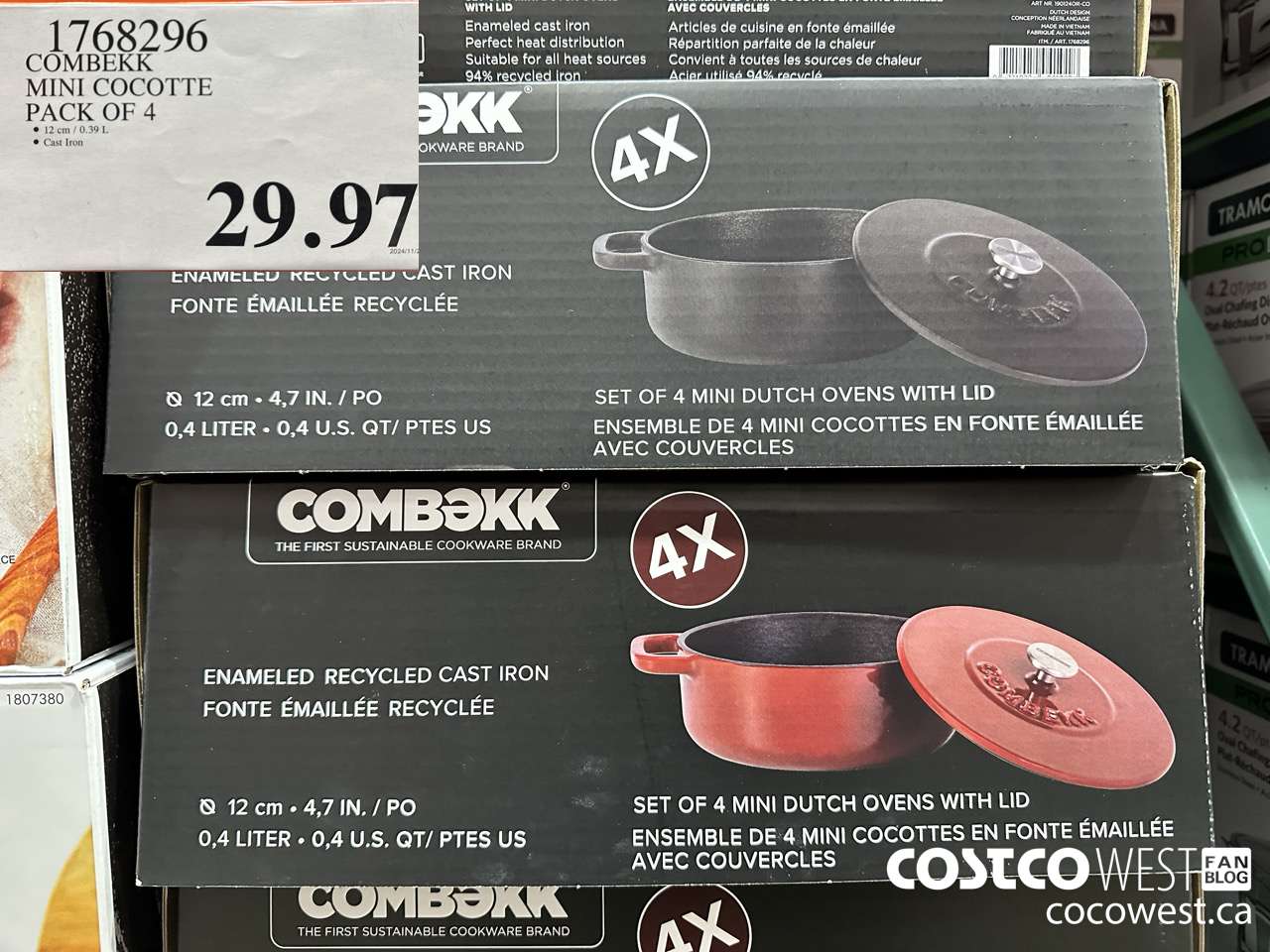 1768296 COMBEKK MINI COCOTTE PACK OF 4 $29.97