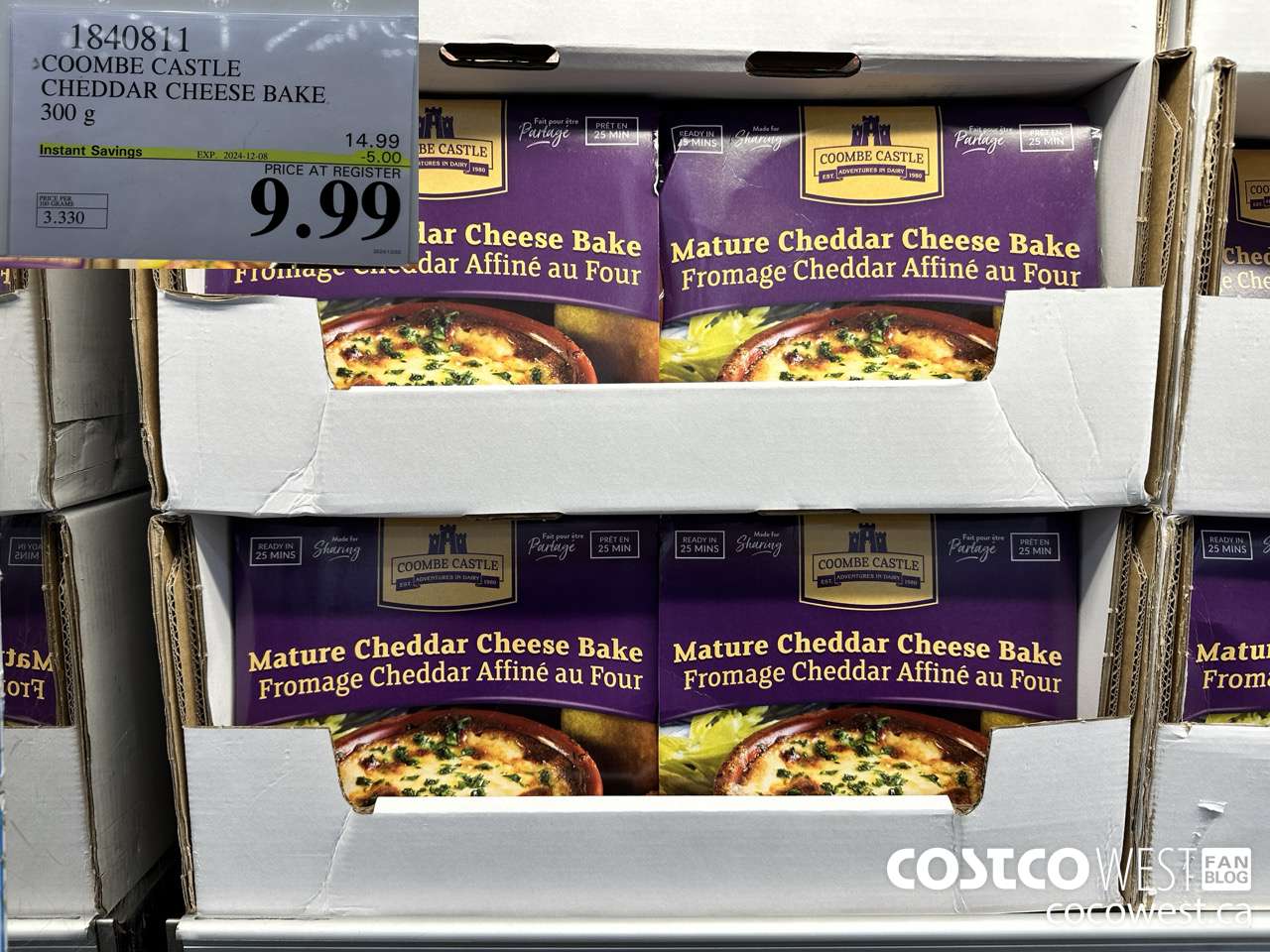 1840811 COOMBE CASTLE CHEDDARE CHEESE BAKE ($5.00 INSTANT SAVINGS EXPIRES ON 2024-12-08) $9.99