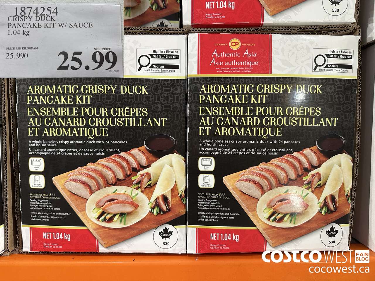 1874254 CRISPY DUCK PANCAKE KIT W/ SAUCE 1.04 KG $25.99