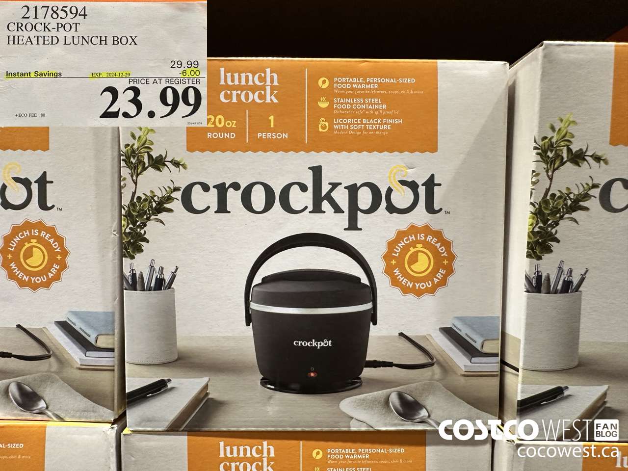 2178594 CROCK-POT HEATED LUNCH BOX ($6.00 INSTANT SAVINGS EXPIRES ON 2024-12-29) $23.99