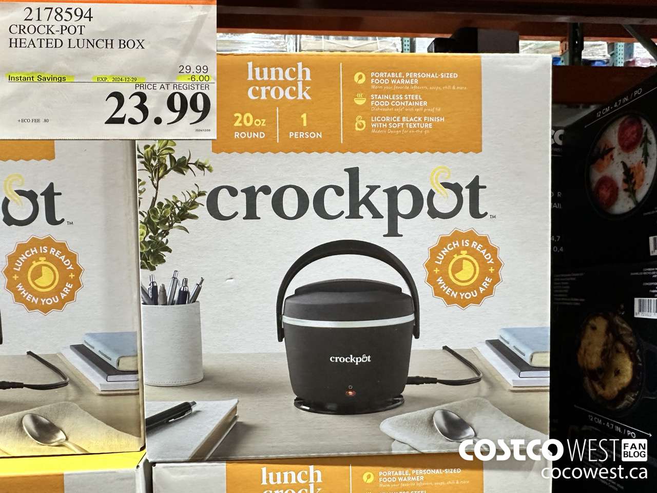 2178594 CROCK-POT HEATED LUNCH BOX ($6.00 INSTANT SAVINGS EXPIRES ON 2024-12-29) $23.99