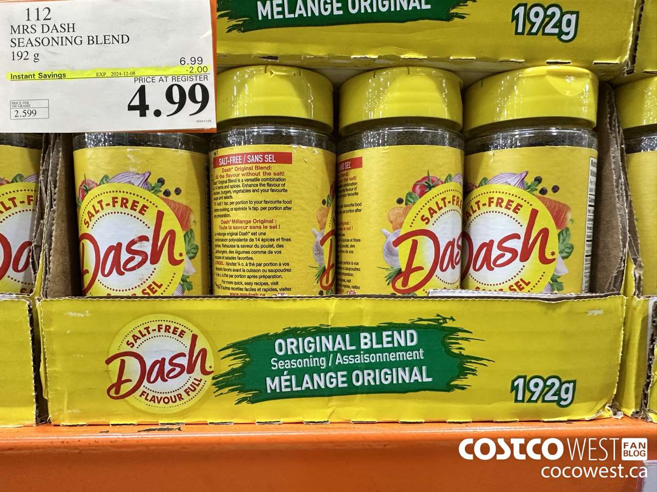 112 DASH ORIGINAL BLEND 192 g ($2.00 INSTANT SAVINGS EXPIRES ON 2024-12-08) $4.99