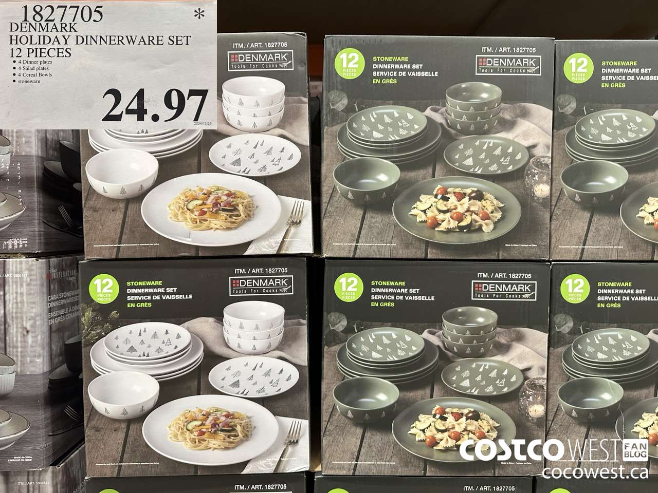 1827705 DENMARK HOLIDAY DINNERWARE SET 12 PIECES $24.97