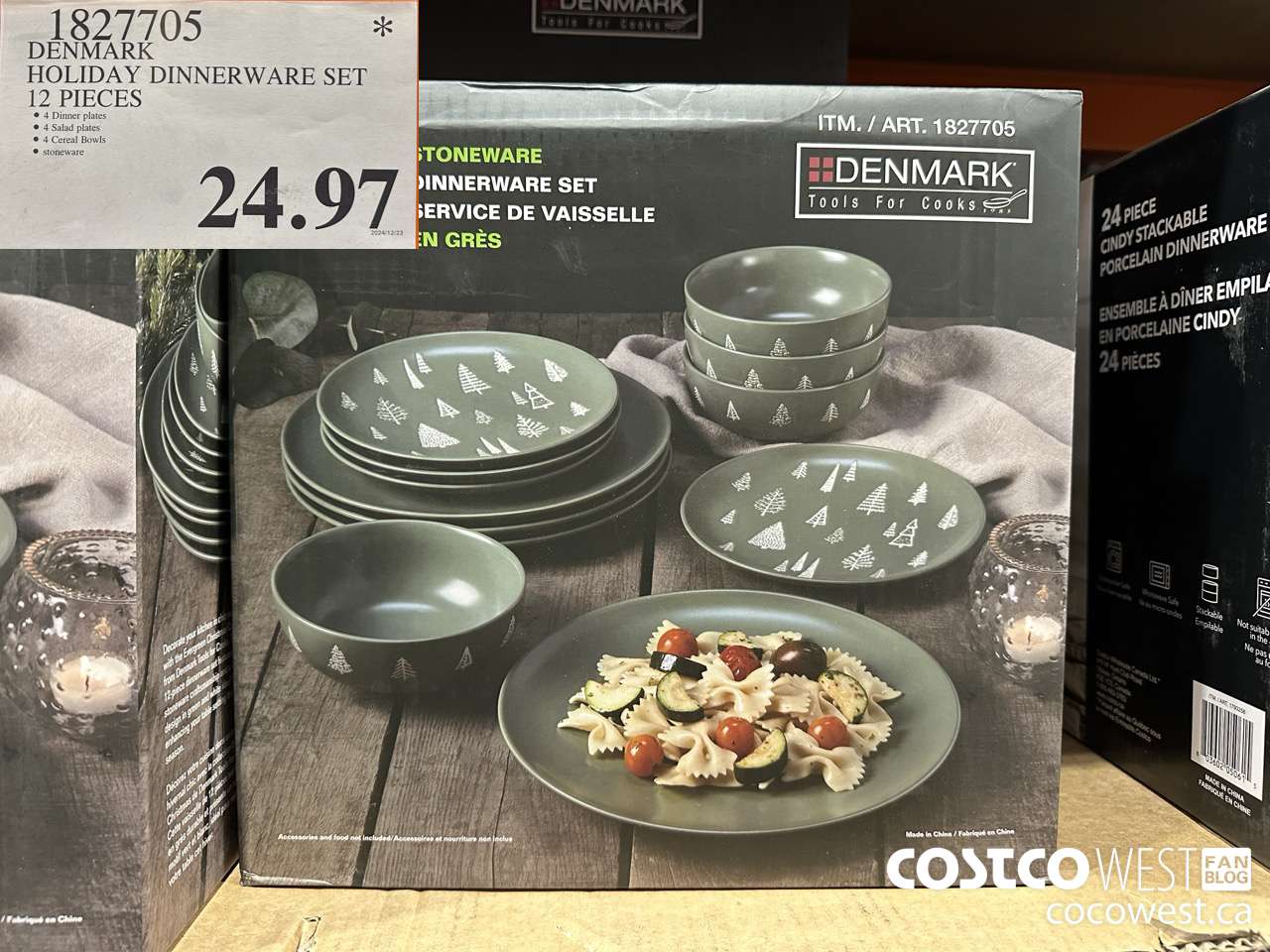 1827705 DENMARK HOLIDAY DINNERWARE SET 12 PIECES $24.97