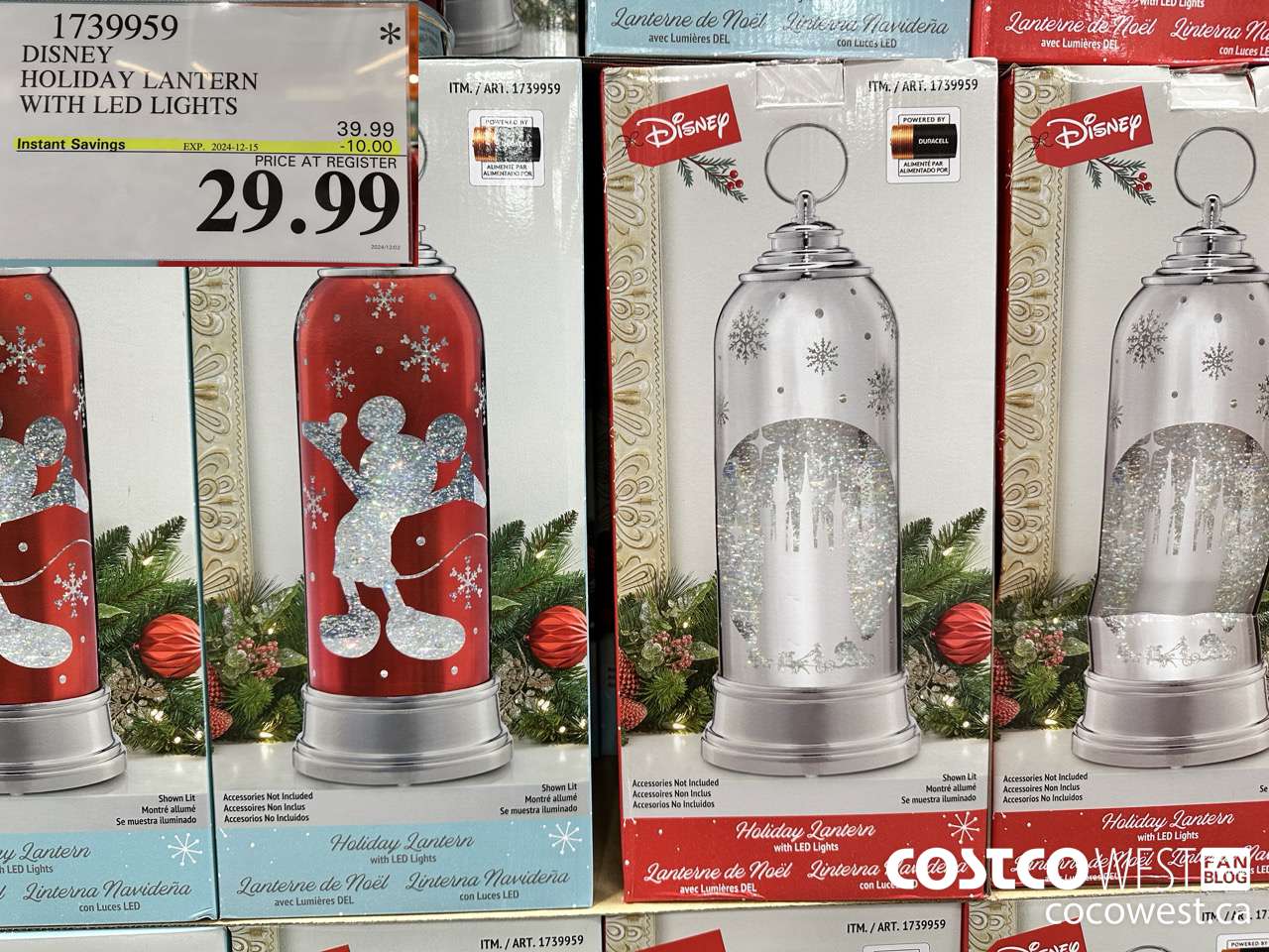 1739959 DISNEY HOLIDAY LANTERN WITH LED LIGHTS ($10.00 INSTANT SAVINGS EXPIRES ON 2024-12-15) $29.99