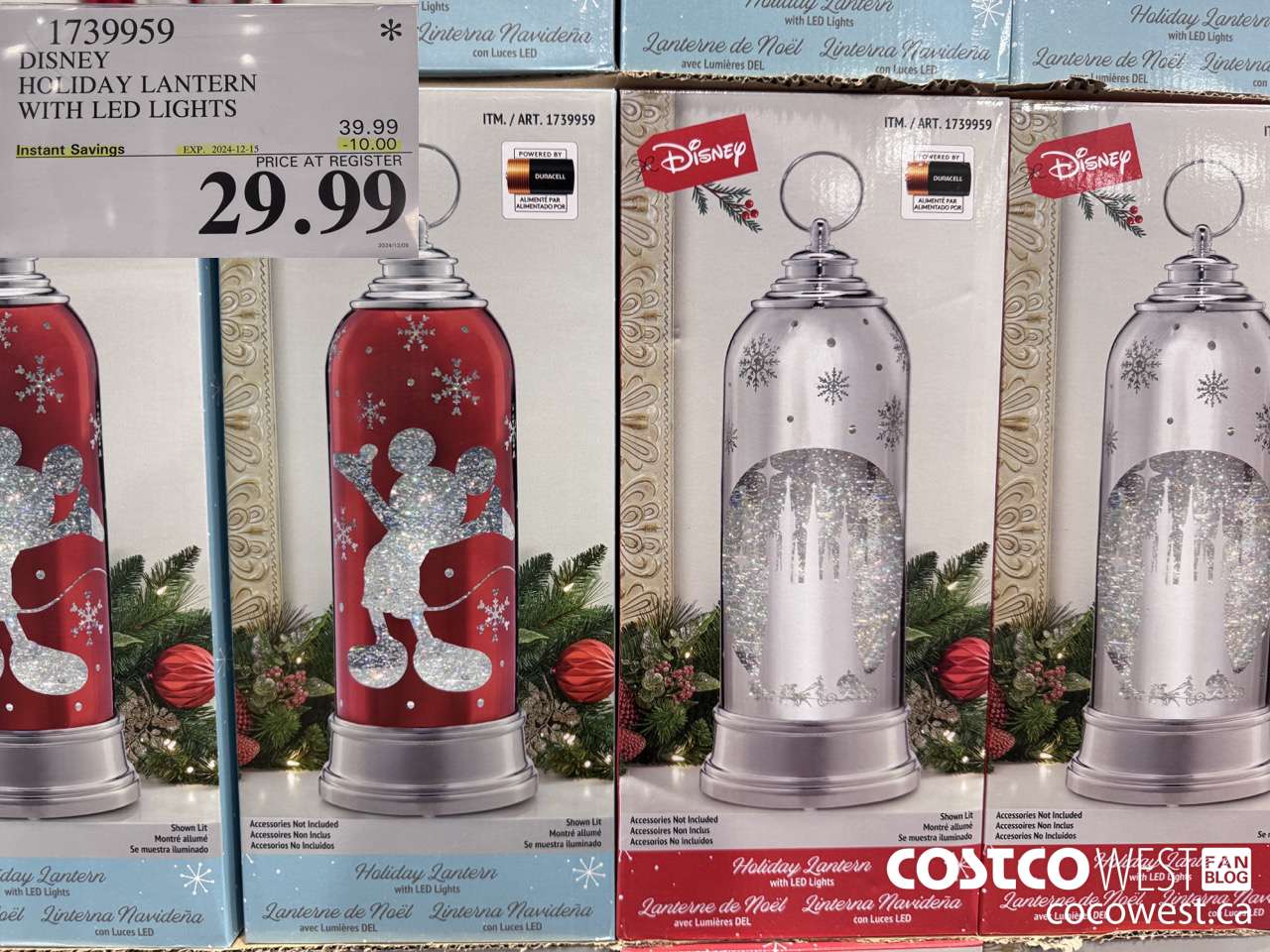 1739959 DISNEY HOLIDAY LANTERN WITH LED LIGHTS ($10.00 INSTANT SAVINGS EXPIRES ON 2024-12-15) $29.99