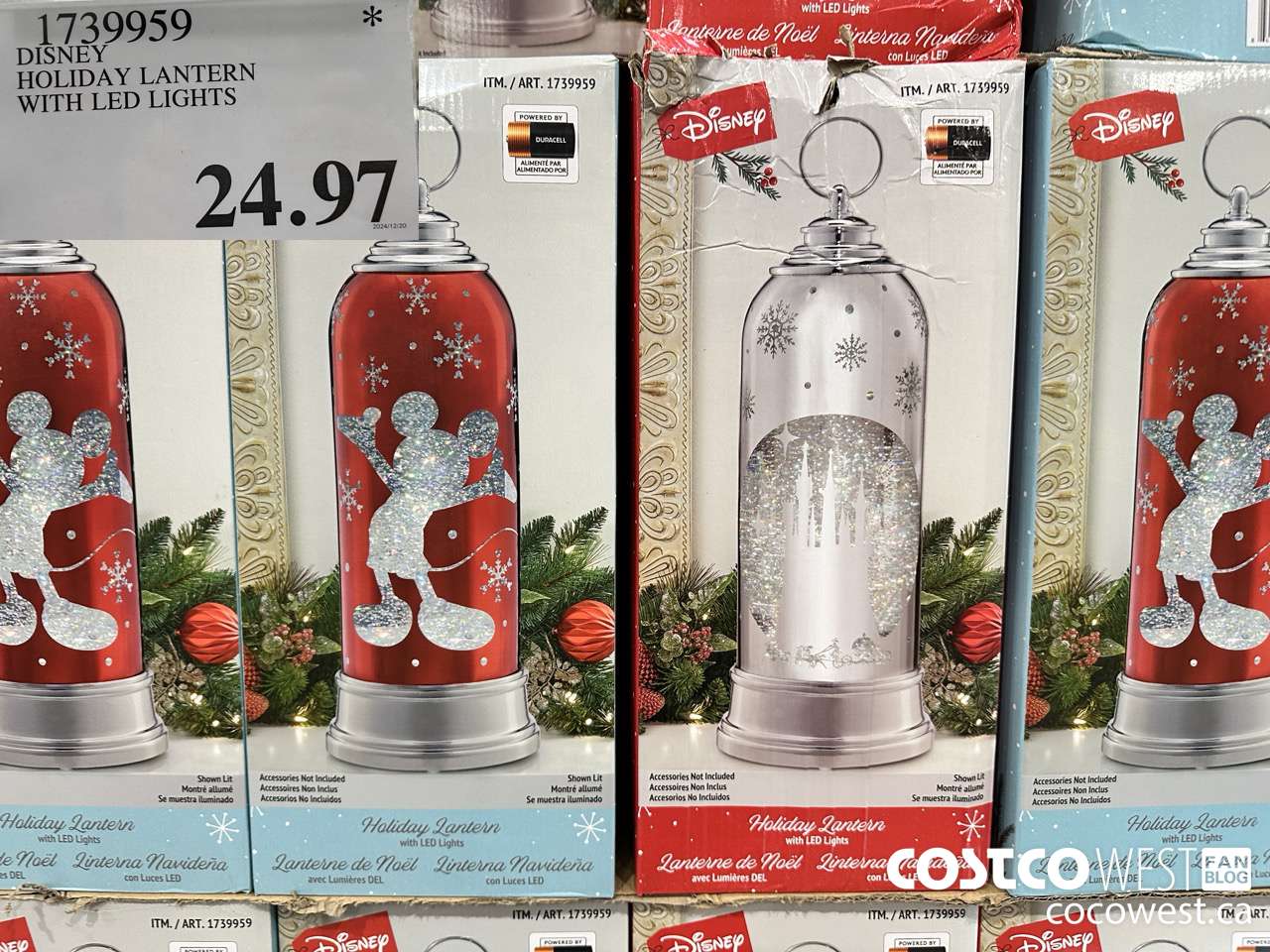 1739959 DISNEY HOLIDAY LANTERN WITH LED LIGHTS $24.97