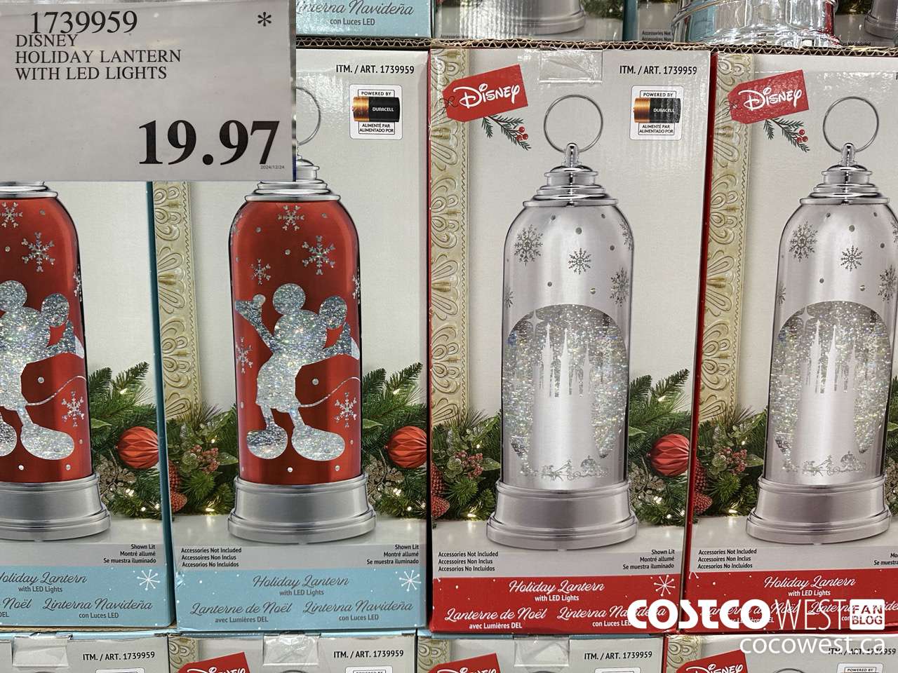 1739959 DISNEY HOLIDAY LANTERN WITH LED LIGHTS $19.97