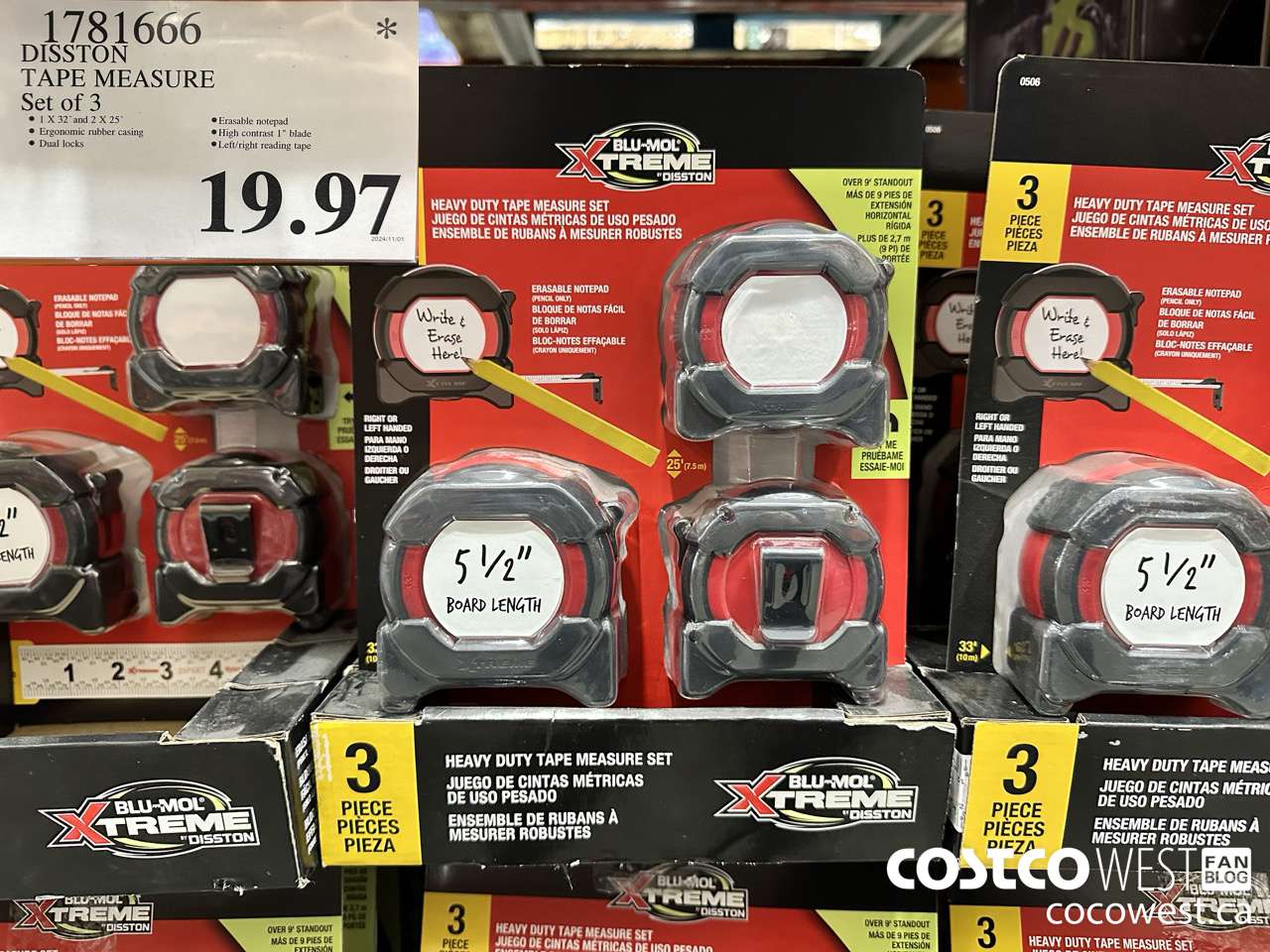 1781666 DISSTON TAPE MEASURE SET OF 3 $19.97