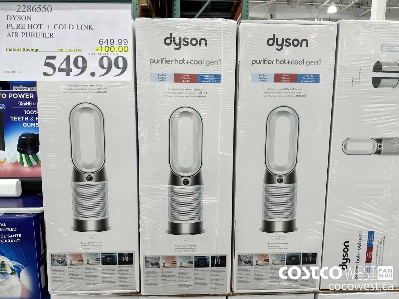 2286550 DYSON PURE HOT + COLD LINK AIR PURIFIER ($100.00 INSTANT SAVINGS EXPIRES ON 2024-12-05) $549.99