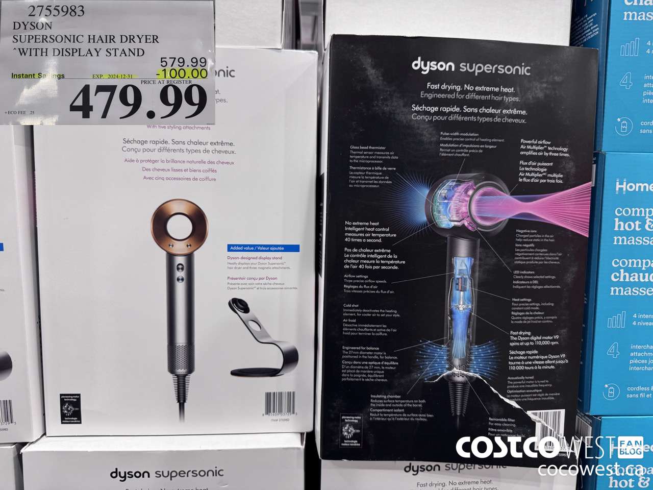 2755983 DYSON SUPERSONIC HAIR DRYER WITH DISPLAY STAND ($100.00 INSTANT SAVINGS EXPIRES ON 2024-12-31) $479.99