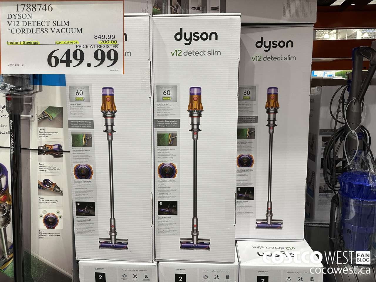 1788746 DYSON V12 DETECT SLIM STICK VAC ($200.00 INSTANT SAVINGS EXPIRES ON 2025-01-26) $649.99