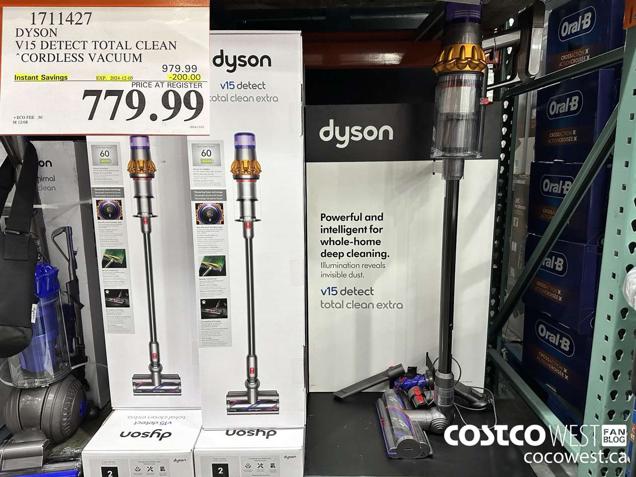 1711427 DYSON V15 DETECT TOTAL CLEAN EXTRA STICK VACUUM ($200.00 INSTANT SAVINGS EXPIRES ON 2024-12-05) $779.99
