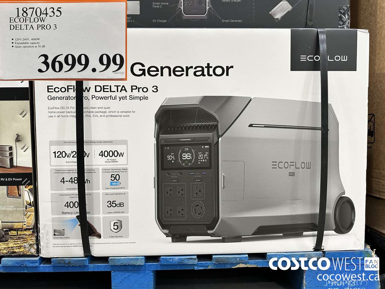 1870435 ECOFLOW DELTA PRO 3 $3699.99