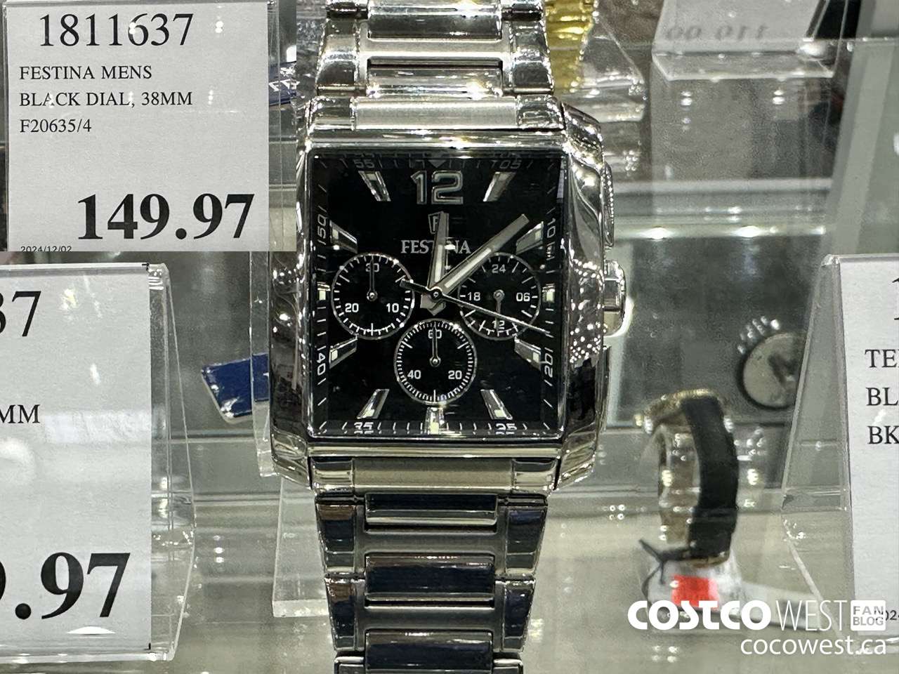 1811637 FESTINA MENS BLACK DIAL, 38MM F20635/4 $149.97