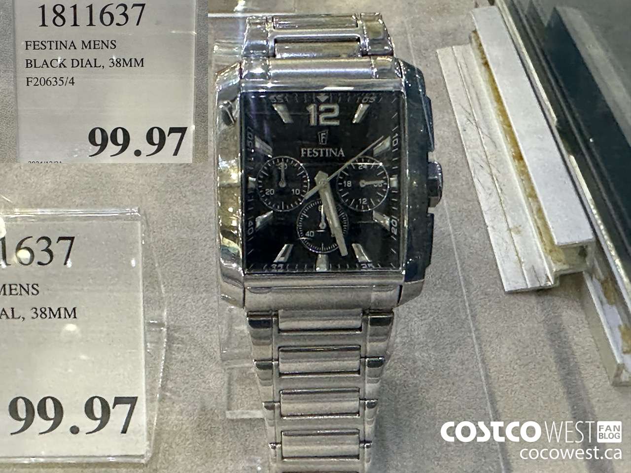 1811637 FESTINA MENS BLACK DIAL, 38MM F20635/4 $99.97
