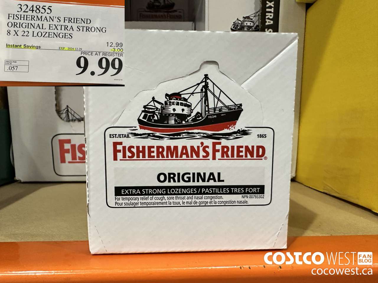 324855 FISHERMAN'S FRIEND ORIGINAL EXTRA STRONG 8 X 22 LOZENGES ($3.00 INSTANT SAVINGS EXPIRES ON 2024-12-29) $9.99