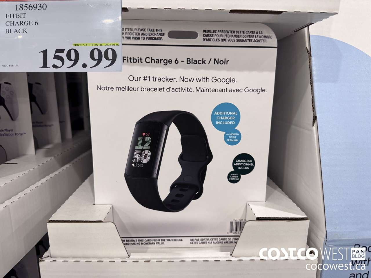 1856930 FITBIT CHARGE 6 BLACK (EXPIRES ON 2025-01-02) $159.99