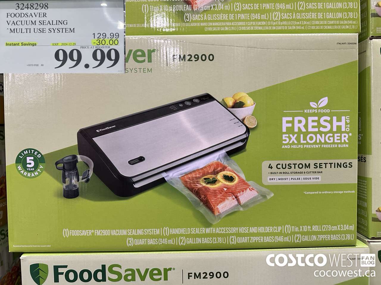 3248298 FOODSAVER VACUUM SEALING SYSTEM ($30.00 INSTANT SAVINGS EXPIRES ON 2024-12-29) $99.99